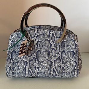 Henri Bendel Blue Snake Premium Dinner Satchel *NWT*